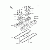 Схема вузла: Клапанна кришка (ZR400-G5) для Kawasaki ZR400 Zephyr X