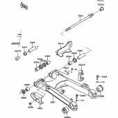 Схема вузла: Swing arm для Kawasaki ZX900 GPZ900R