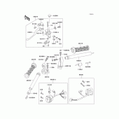 Схема узла: Руль & Пульт управления рулевой для Kawasaki EX500 EX500