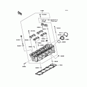 Схема вузла: Головка циліндра для Kawasaki ZX1000 Z1000SX ABS