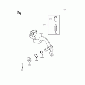 Схема узла: Лапка тормоза для Kawasaki KL250 KL250 Super Sherpa