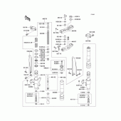 Схема вузла: Передня вилка(1/2) для Kawasaki KX250/ KX252 KX250