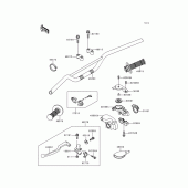 Схема вузла: Кермо & Пульт управління рульовим для Kawasaki KX125