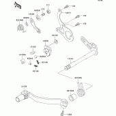 Схема узла: Переключатель передач для Kawasaki KX125