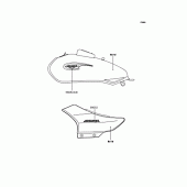 Схема вузла: Наклейки (Золотий A6F) для Kawasaki BN125 Eliminator