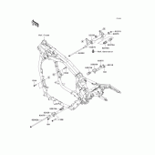 Схема вузла: Кріплення двигуна(a1/a2) для Kawasaki VN1600 Vulcan 1600 Classic