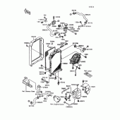 Схема вузла: Радіатор (1/2) для Kawasaki VN1500 Vulcan 1500L