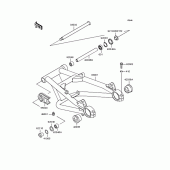 Схема вузла: Задній важіль (маятник) для Kawasaki ZR400 ZRX-II