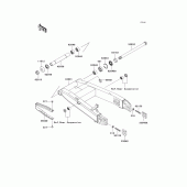 Схема узла: Задний рычаг (Маятник) для Kawasaki ZX600 ZZ-R600