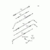 Схема вузла: Троси для Kawasaki ZR400 Zephyr X