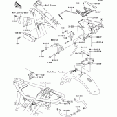 Схема вузла: Кріплення двигуна для Kawasaki EJ650 W650