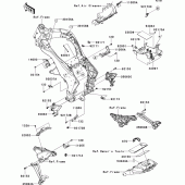 Схема узла: Крепление двигателя для Kawasaki ZR1000 Z1000