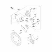 Схема узла: Задний тормоз для Kawasaki ZX600 Ninja ZX-6R