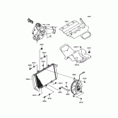 Схема вузла: Радіатор для Kawasaki ZR1000 Z1000 ABS