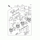 Схема узла: Карбюратор (ZRT10A-027060 -) для Kawasaki ZR1100 Zephyr 1100
