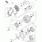 Схема узла: Ступица заднего колеса для Kawasaki EN500 Vulcan 500 LTD
