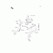 Схема узла: Подставка для Kawasaki EJ650 W650