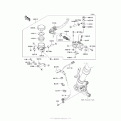 Схема узла: Передний тормозной цилиндр для Kawasaki ZX1000 Ninja 1000 ABS