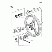 Схема узла: Ступица переднего колеса для Kawasaki EX400 GPZ400S