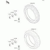 Схема узла: Шины для Kawasaki ZX900 Ninja ZX-9R