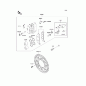Схема узла: Передний тормоз для Kawasaki KLX650 KLX650