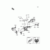 Схема вузла: Cowling(Upper) для Kawasaki ZR1000 Z1000 ABS