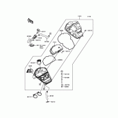 Схема узла: Воздушный фильтр для Kawasaki KLE650 Versys 650