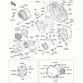 Схема вузла: Engine cover(s)(1/2) для Kawasaki ZR1100 ZRX1100-II