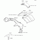 Схема вузла: Decals(green)(hcf) для Kawasaki ZX1000 Z1000SX ABS