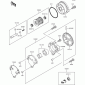 Схема вузла: Масляний насос для Kawasaki BJ250 Estrella RS
