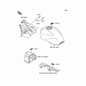 Схема вузла: Інформаційні наклейки для Kawasaki ZR1200 ZRX1200R