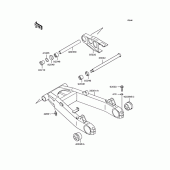 Схема вузла: Задній важіль (Маятник) для Kawasaki ZR750 Zephyr