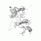 Схема вузла: Заднє крило для Kawasaki ER250 Z250 ABS