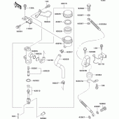 Схема узла: Задний тормозной цилиндр для Kawasaki ZX1100 ZZ-R1100