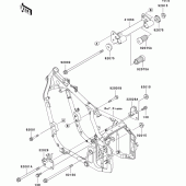 Схема вузла: Кріплення двигуна для Kawasaki VN800 Vulcan 800 Drifter