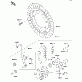 Схема узла: Передний тормоз для Kawasaki VN1500 VN1500 Classic