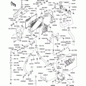 Схема вузла: Радіатор (1/3) для Kawasaki ZR1100 ZRX1100-II
