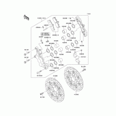 Схема узла: Передний тормоз для Kawasaki ZX600 Ninja ZX-6R