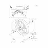 Схема узла: Front wheel для Kawasaki KL110 KSR