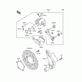 Схема вузла: Заднє гальмо для Kawasaki ZR400 ZRX-II