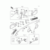 Схема вузла: Кермо (1/3) для Kawasaki KLE500