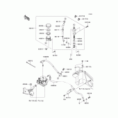 Схема вузла: Задній гальмівний циліндр Kawasaki KLE650 Versys 650 ABS