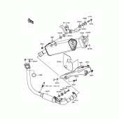 Схема вузла: Вихлопна система для Kawasaki BR250 Z250SL ABS