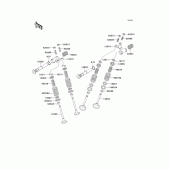 Схема вузла: Клапан(и) для Kawasaki EN500 Vulcan 500 LTD