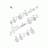 Схема вузла: Трансмісія для Kawasaki KX100