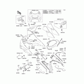 Схема вузла: Cowling(1/2) для Kawasaki ZX1100 ZZ-R1100