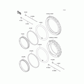 Схема узла: Колеса (Шины) для Kawasaki KL250 KLR250