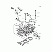 Схема вузла: Головка циліндра для Kawasaki ZX900 GPZ900R