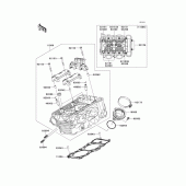 Схема вузла: Головка циліндра для Kawasaki KLE650 Versys 650 ABS