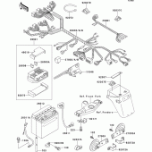 Схема узла: Электрооборудование для Kawasaki EX500 EX500